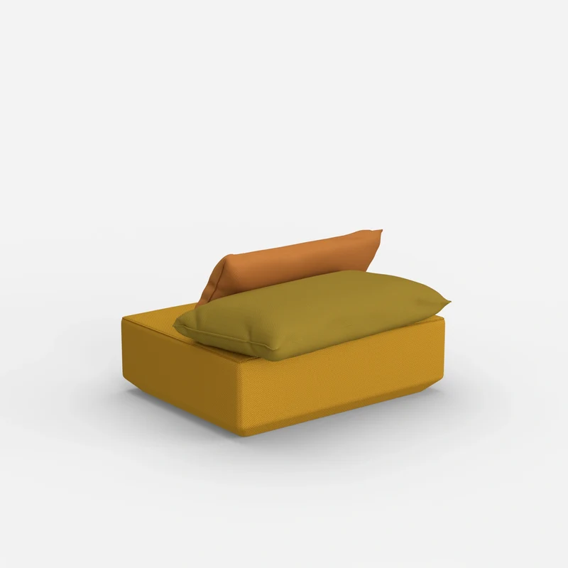 Sitzpouf modular in Gelb