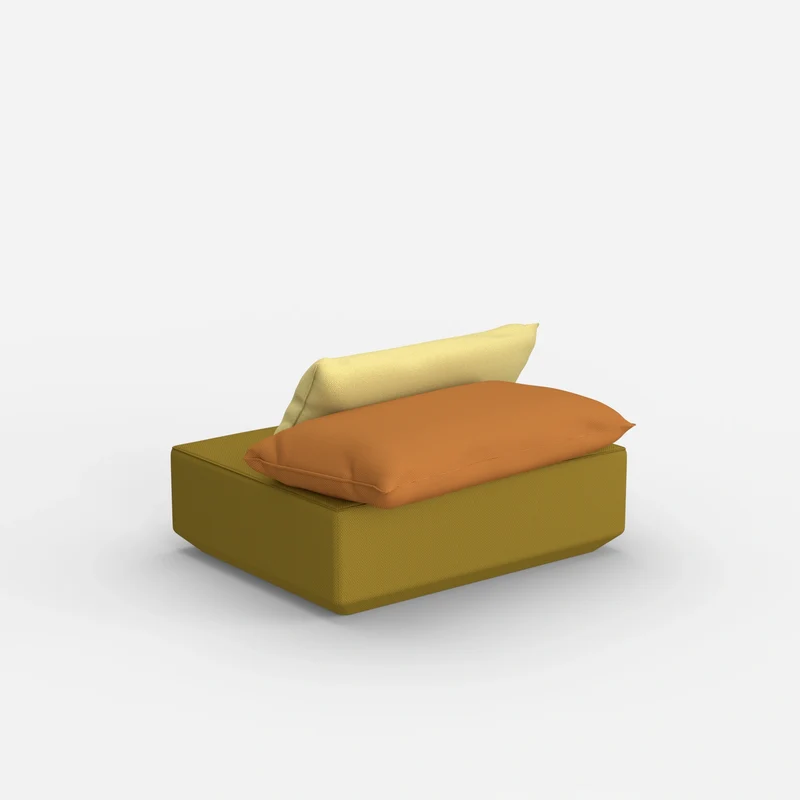 Sitzpouf modular in Gelb