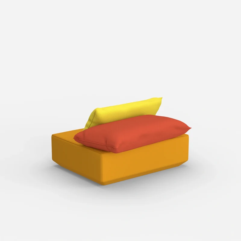Sitzpouf modular in Gelb