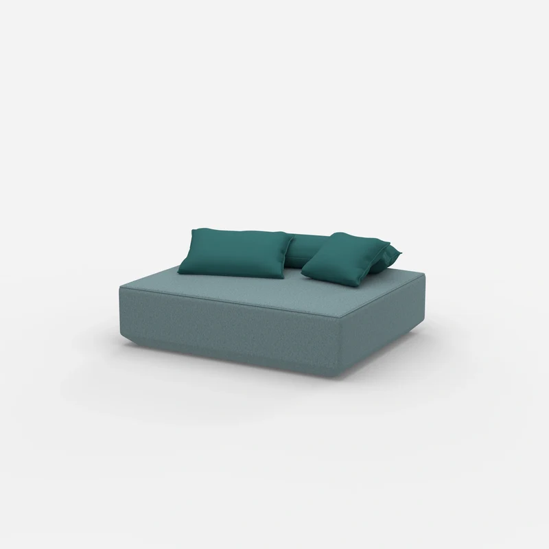 Moderner Pouf petrol