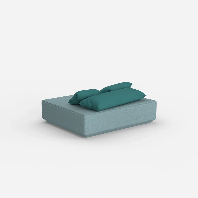 Moderner Pouf petrol