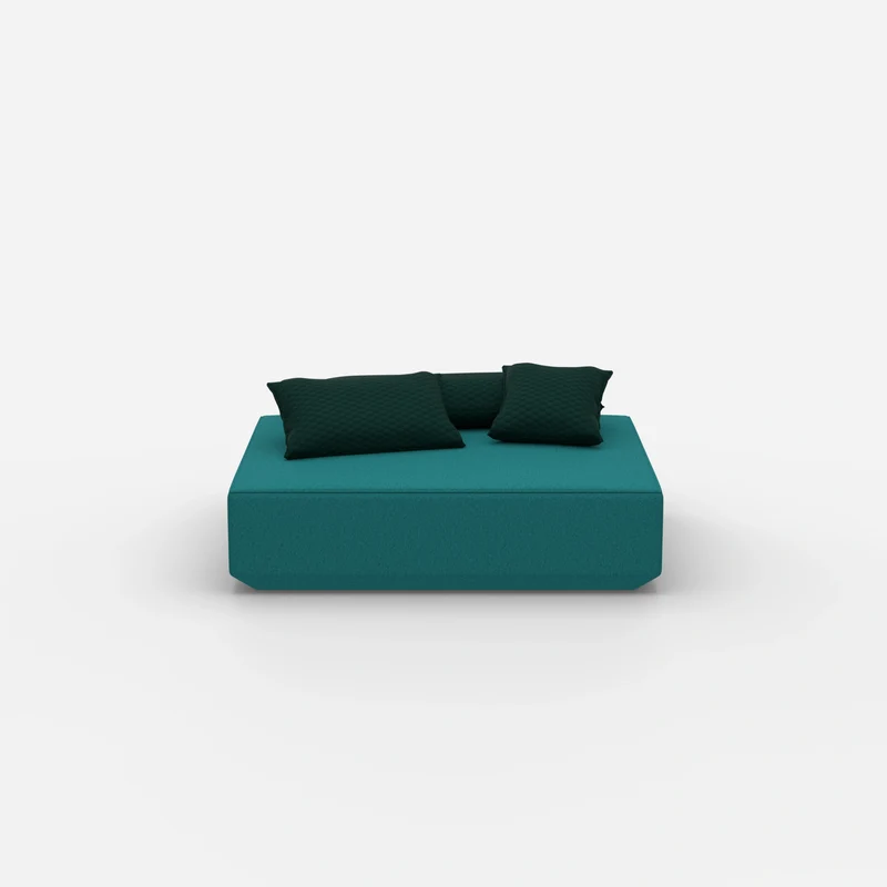 Moderner Pouf petrol