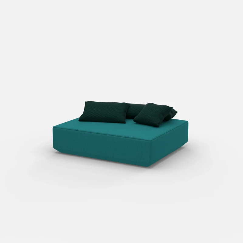 Moderner Pouf petrol