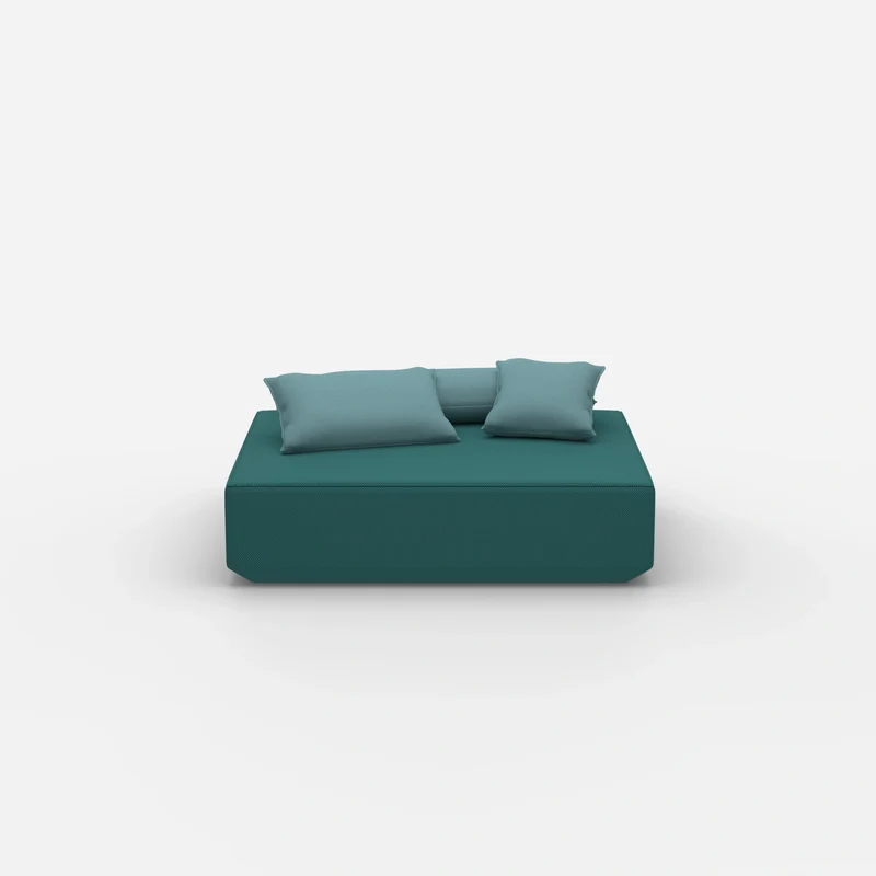 Moderner Pouf petrol
