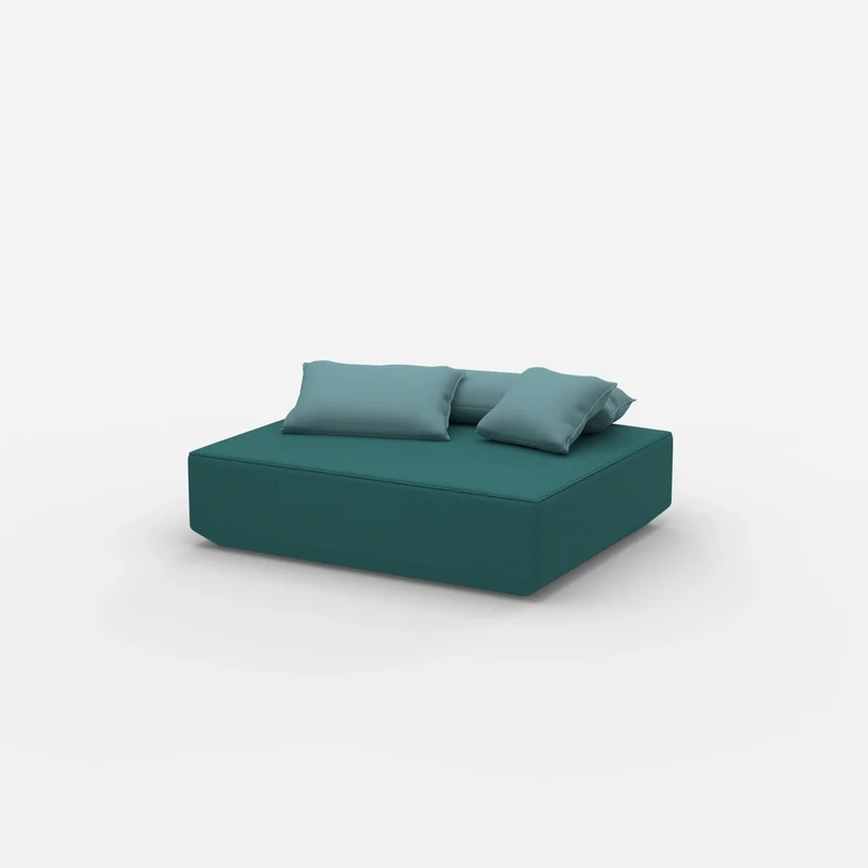 Moderner Pouf petrol