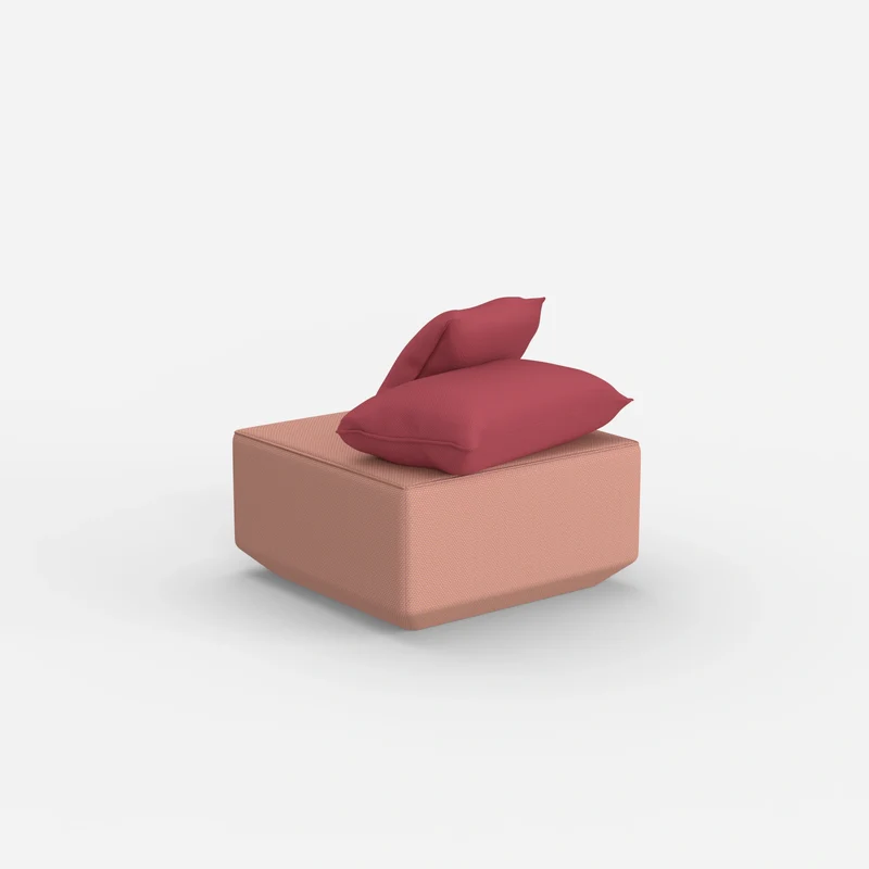 Moderner Pouf rosa