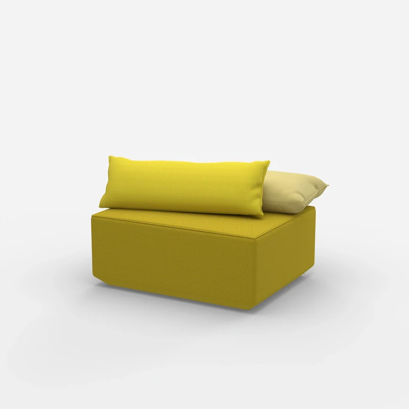 Moderner gelber Pouf
