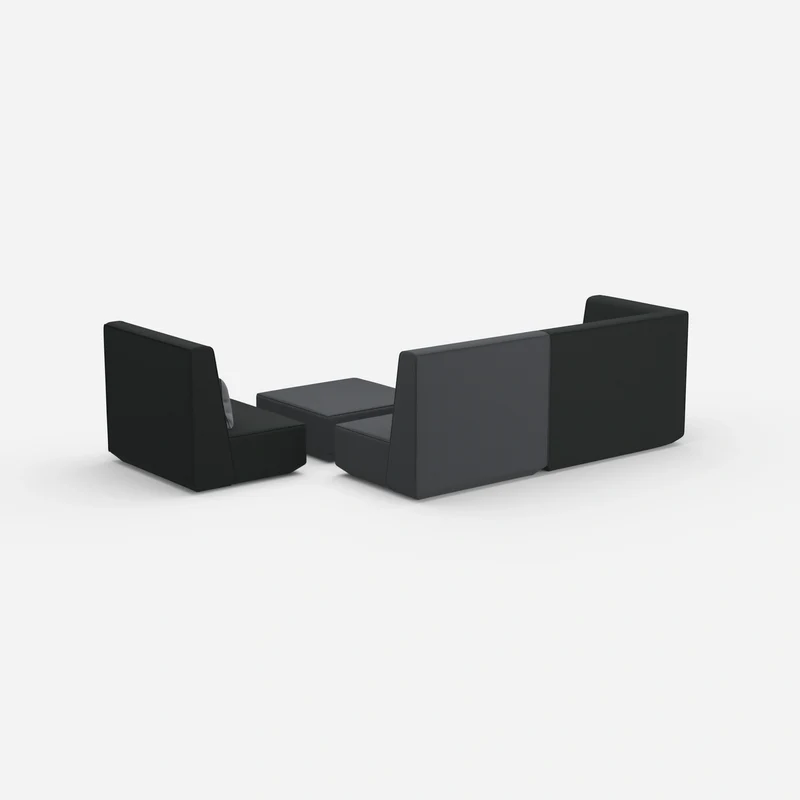 Dreisitzer Sofa mit Sessel