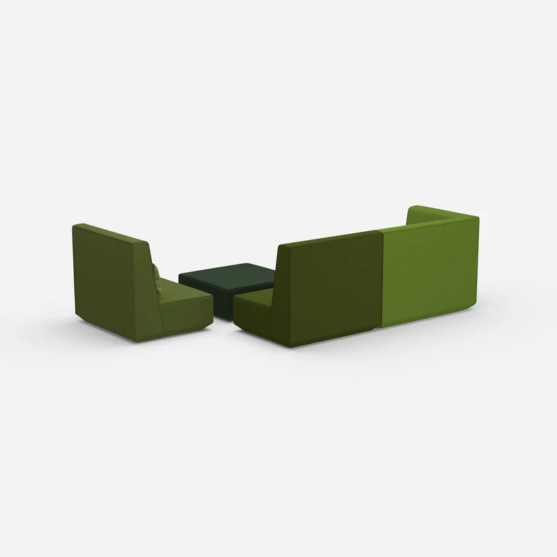Dreisitzer Sofa mit Sessel
