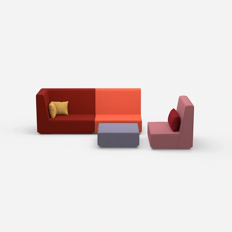 Dreisitzer Sofa mit Sessel