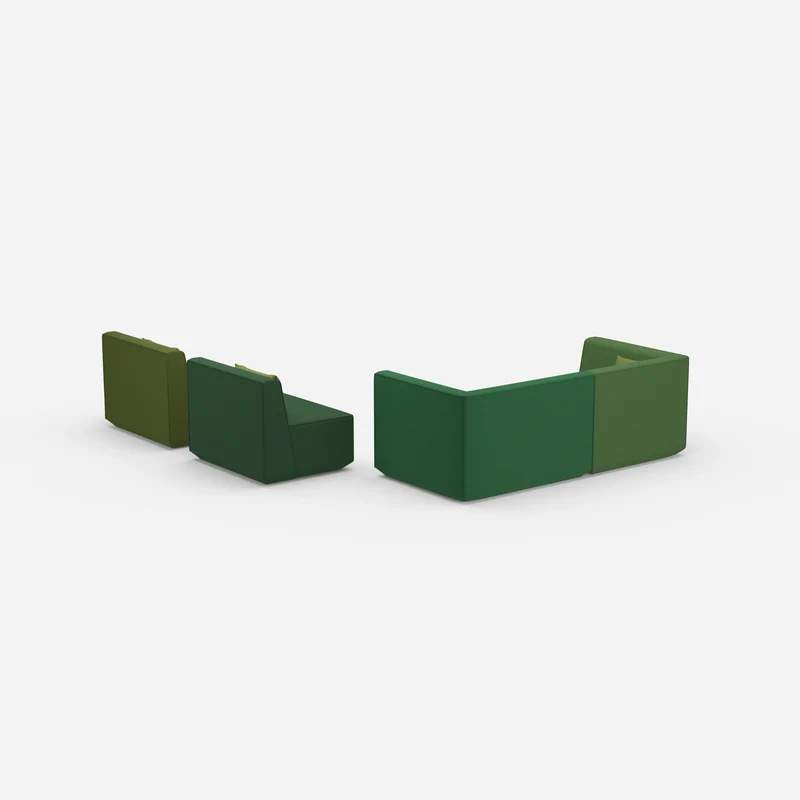 3 Sitzer Sofa mit 2 Sesseln