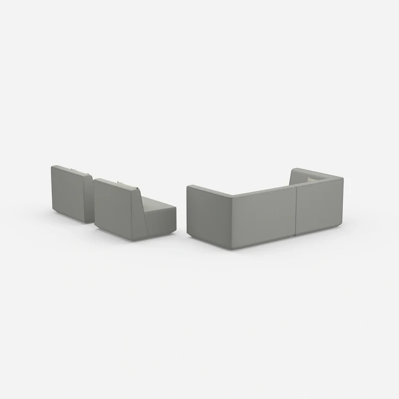 3 Sitzer Sofa mit 2 Sesseln