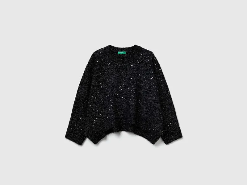 Pullover aus Woll- und Lurexmischung