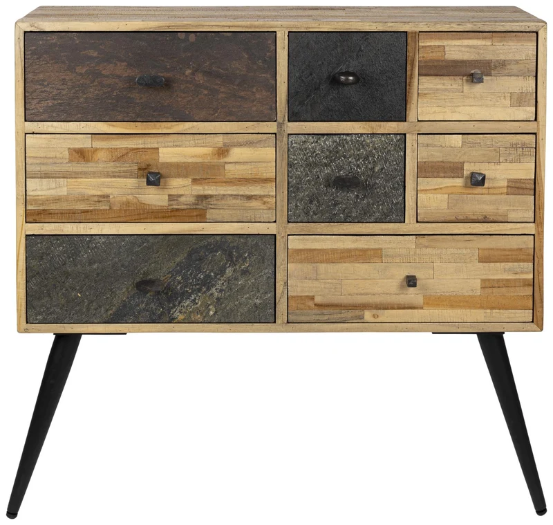 Kommode SAN aus Teakholz | Design Sideboard mit filigranem Stahlgestell