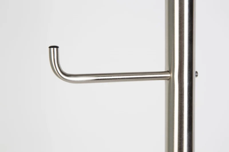 Garderobenständer HOOKED Satin Nickel mit 8 Haken