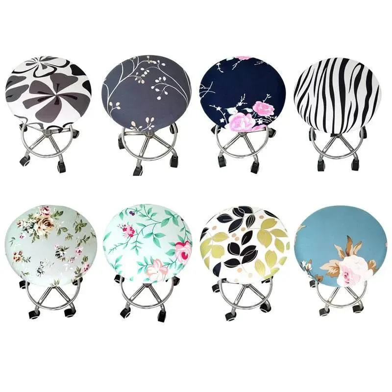 Floral Elastic Chair Cover - Stylish Anti-Dirty Slipcover for Home Bar Stools