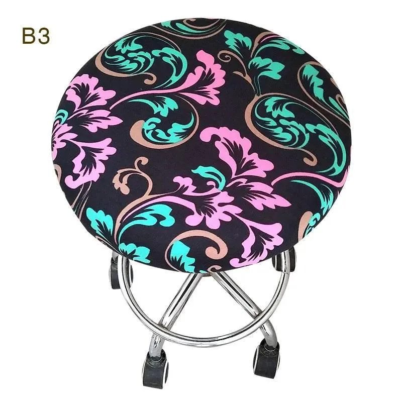Floral Elastic Chair Cover - Stylish Anti-Dirty Slipcover for Home Bar Stools