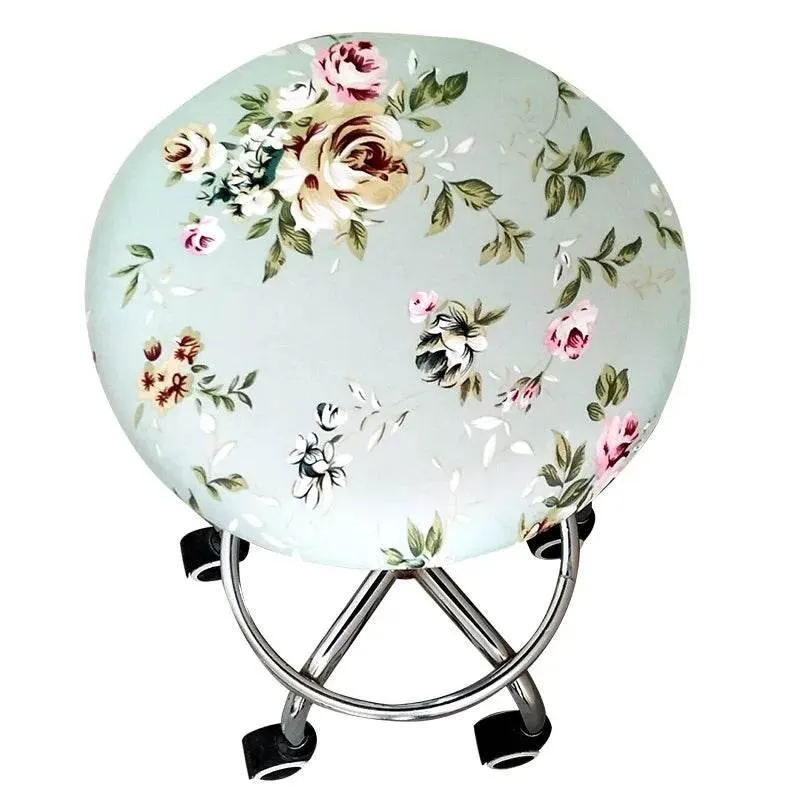 Floral Elastic Chair Cover - Stylish Anti-Dirty Slipcover for Home Bar Stools
