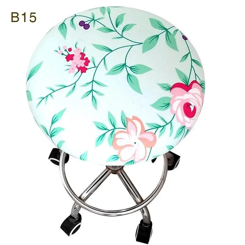 Floral Elastic Chair Cover - Stylish Anti-Dirty Slipcover for Home Bar Stools
