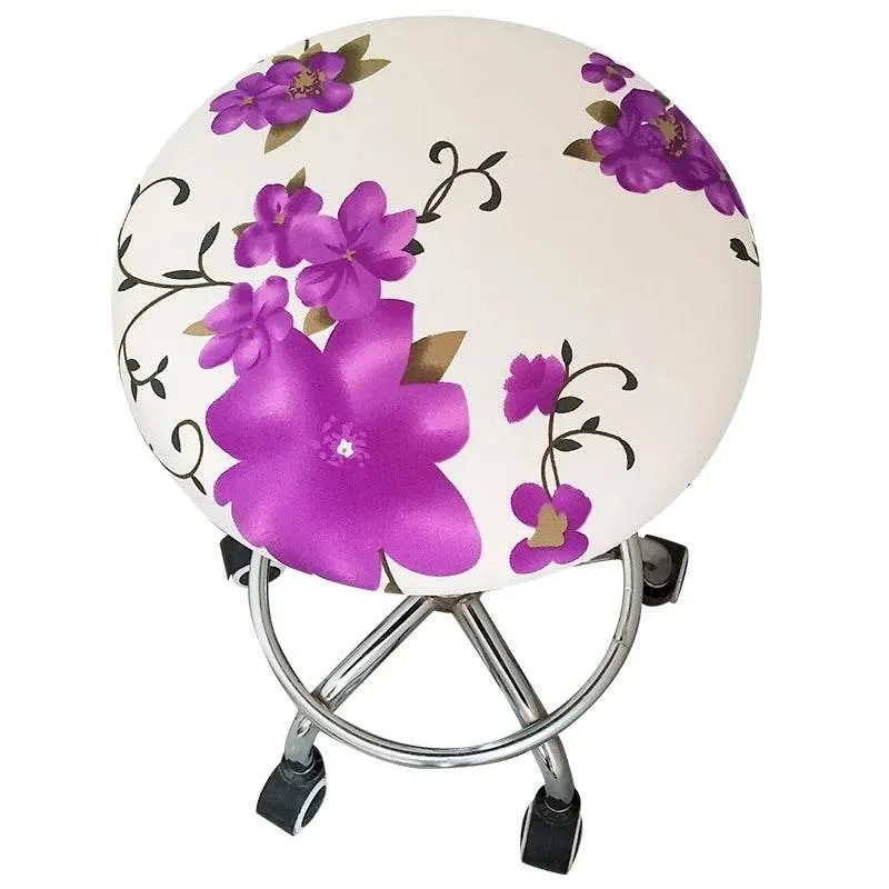Floral Elastic Chair Cover - Stylish Anti-Dirty Slipcover for Home Bar Stools