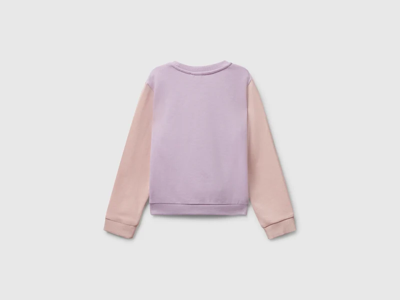 Sweatshirt mit Glitzer-Print
