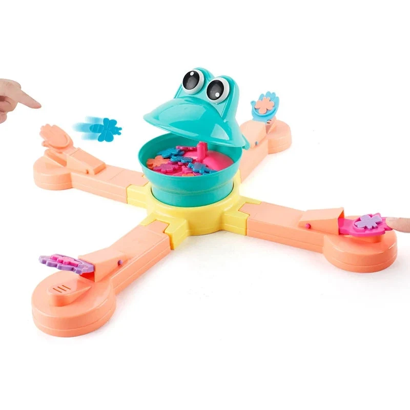 Lustige Frösche füttern, um Kekse zu essen Kinderhandbuch Lernspielzeug elektrisches Spielzeug Familienparty-Spiel