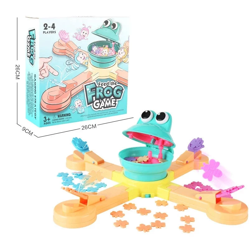 Lustige Frösche füttern, um Kekse zu essen Kinderhandbuch Lernspielzeug elektrisches Spielzeug Familienparty-Spiel