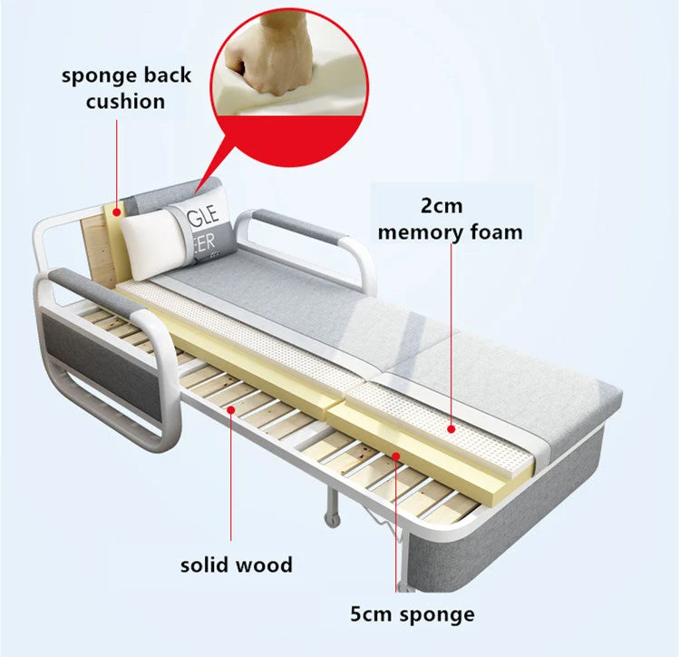 Umwandelbares Einzel-Schlafsofa im 2-in-1-Design mit Stauraum darunter