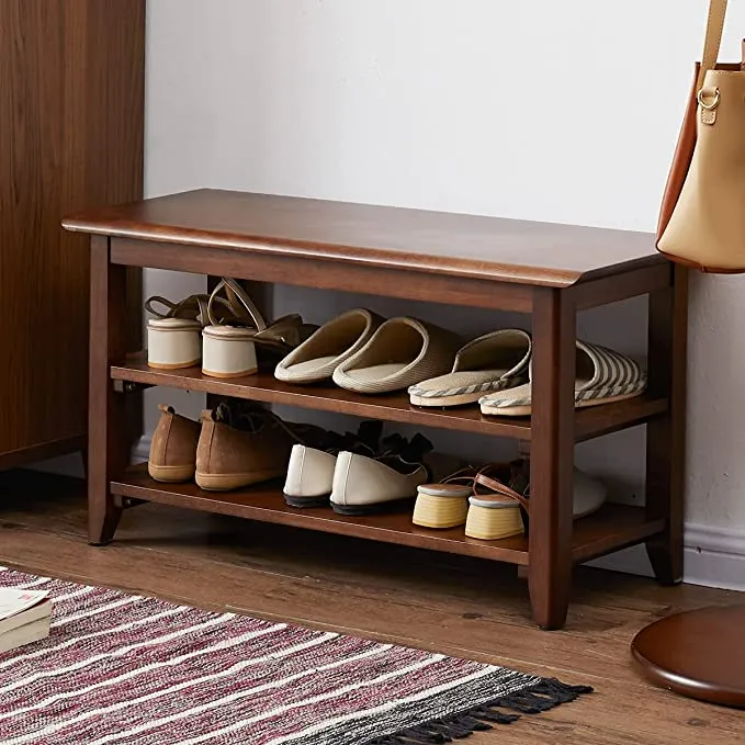 Schuhregal aus Massivholz (4 Größen und 2 Farben erhältlich)