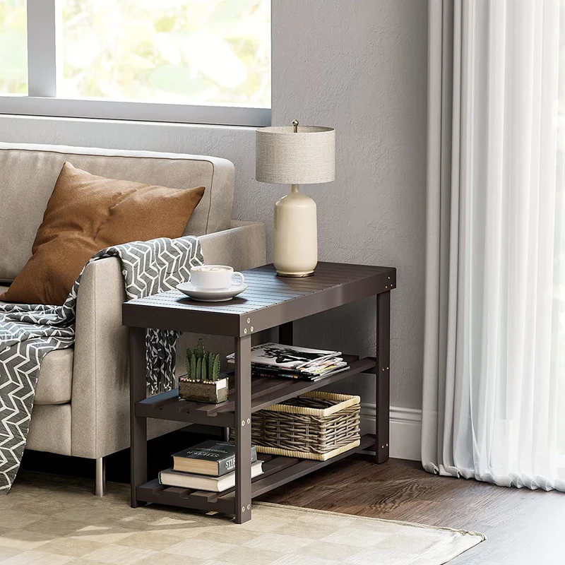 Bambus Schuhregal Bank Organizer Regal