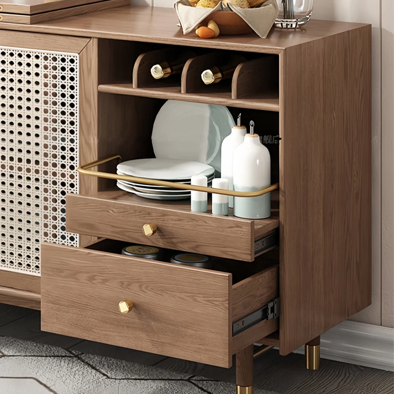 Klappbarer und erweiterbarer Multifunktions-Esstisch im neuen Design mit Seitenschrank