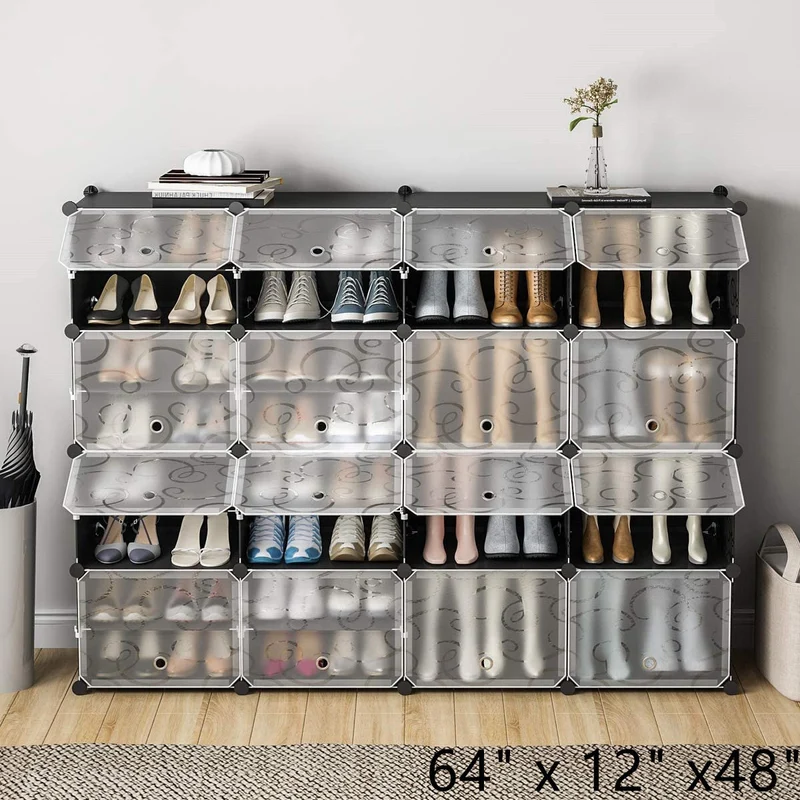 Tragbarer Schuhregal-Organizer, erweiterbar für Absätze, Stiefel, Hausschuhe - 3 Größen erhältlich