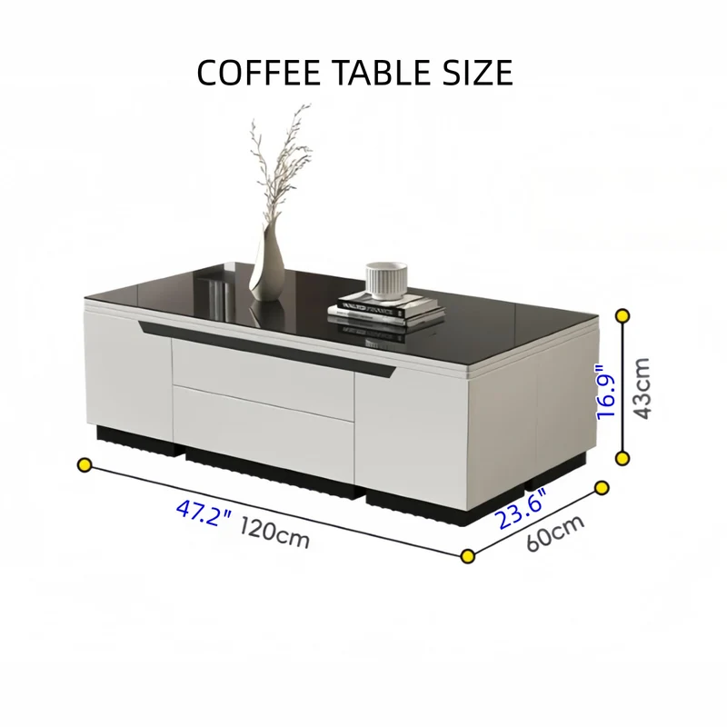 3-in-1-Multifunktions-Couchtisch mit platzsparendem Design