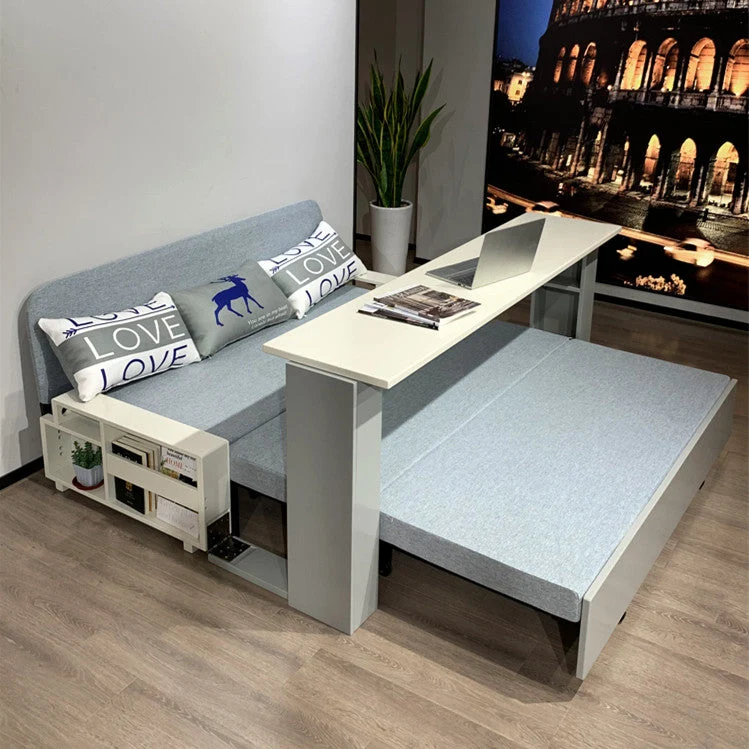 Platzsparendes Multifunktions-Schlafsofa mit klappbarem Schreibtisch