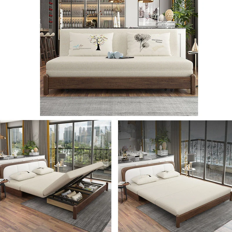 Massivholzrahmen, modernes Schlafsofa mit Stauraum darunter