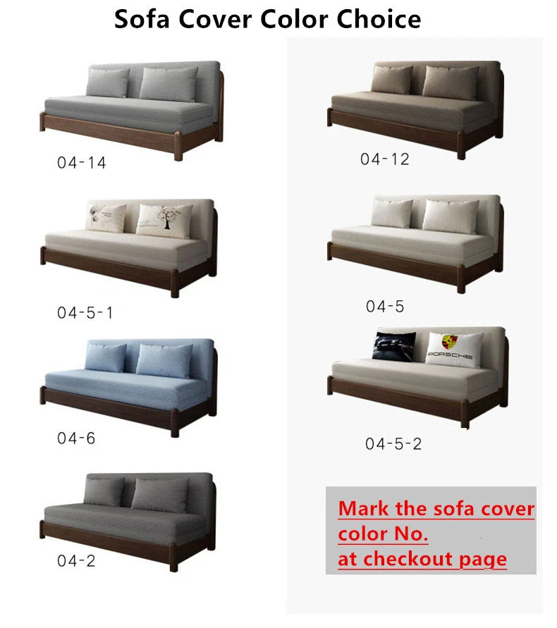 Massivholzrahmen, modernes Schlafsofa mit Stauraum darunter