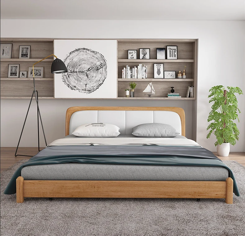 Massivholzrahmen, modernes Schlafsofa mit Stauraum darunter