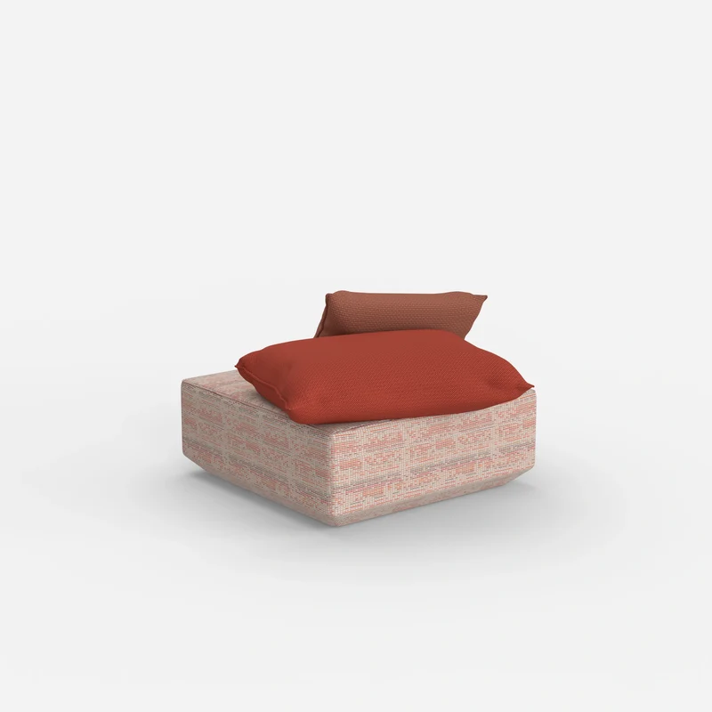 Quadratischer Sitzpouf