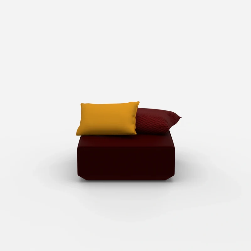 Quadratischer Sitzpouf