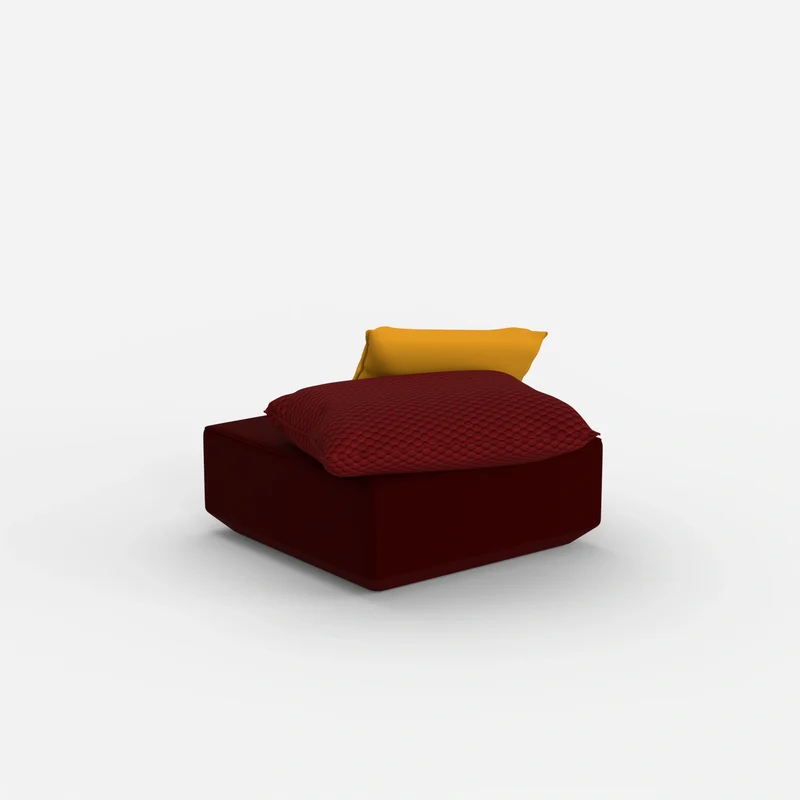 Quadratischer Sitzpouf