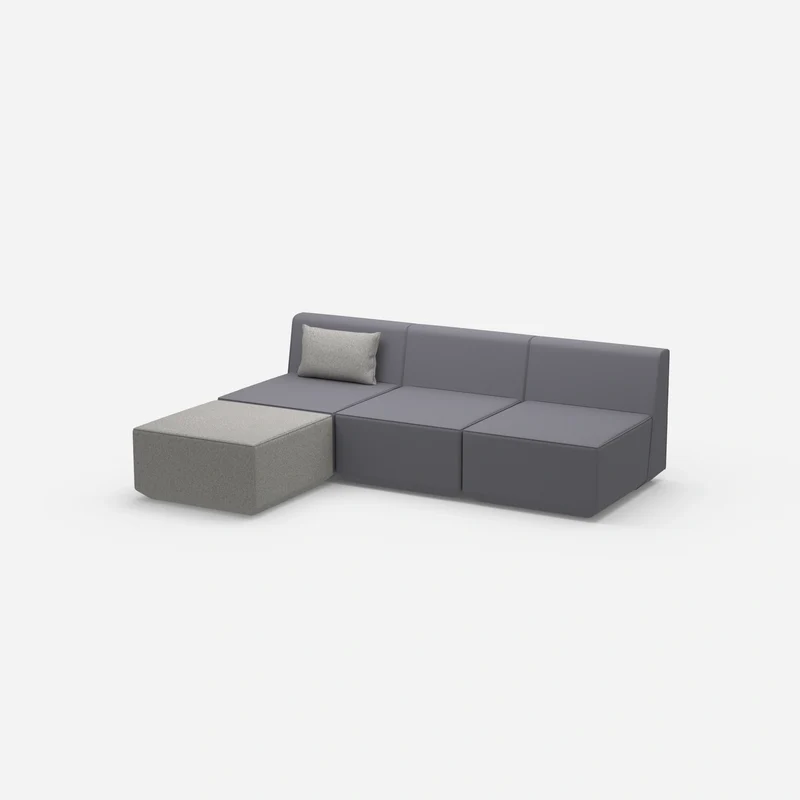 Graues Sofa 3 Sitzer