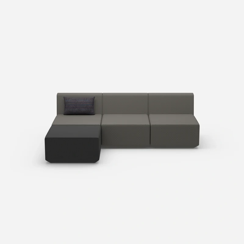 Graues Sofa 3 Sitzer