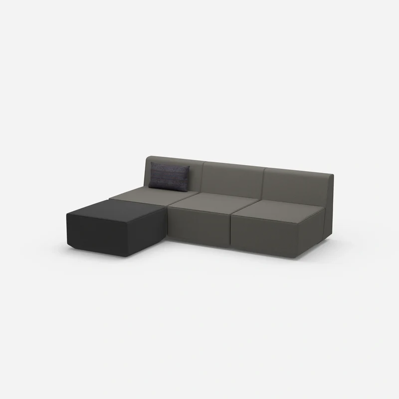 Graues Sofa 3 Sitzer