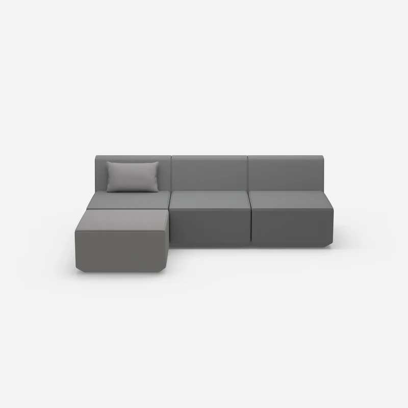 Graues Sofa 3 Sitzer