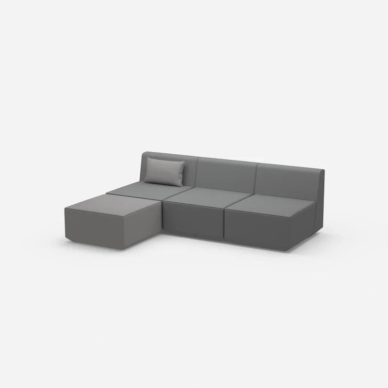 Graues Sofa 3 Sitzer