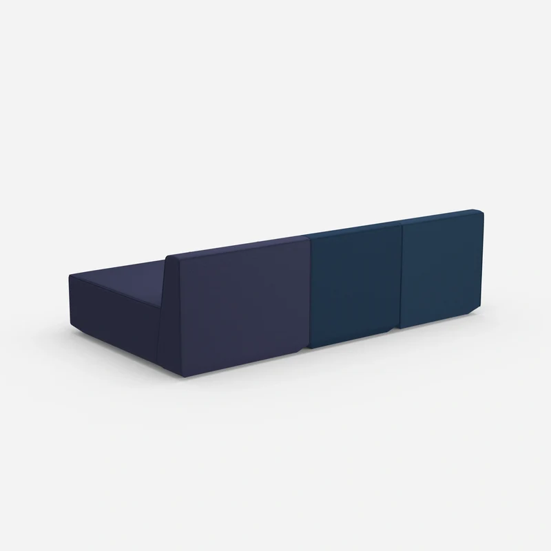 Sofa mit Recamiere für 3 Personen