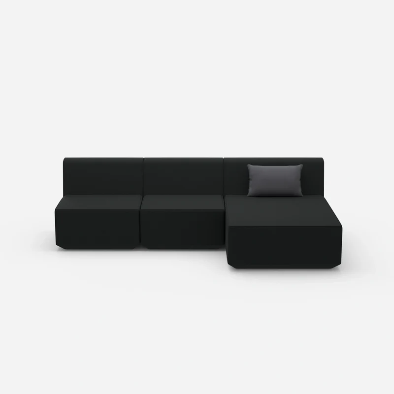 Sofa mit Recamiere für 3 Personen