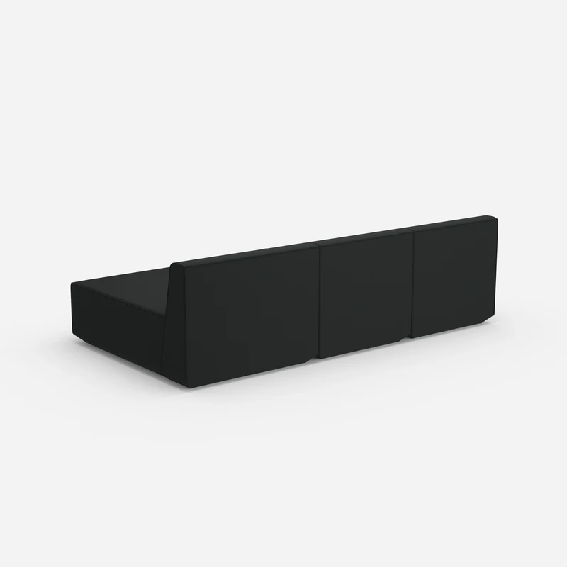 Sofa mit Recamiere für 3 Personen