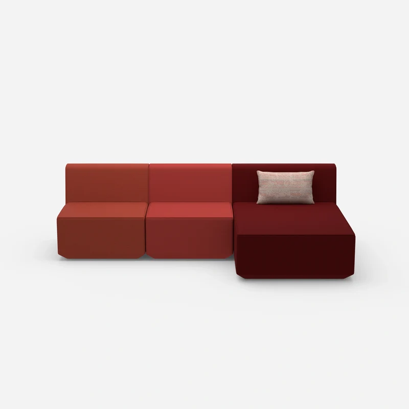Sofa mit Recamiere für 3 Personen