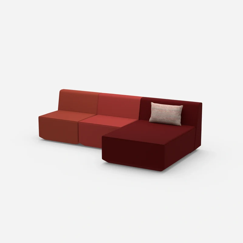 Sofa mit Recamiere für 3 Personen